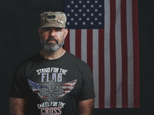 Load image into Gallery viewer, Stand For The Flag Kneel For The Cross - T-Shirt