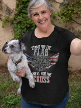 Load image into Gallery viewer, Stand For The Flag Kneel For The Cross - T-Shirt