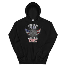 Load image into Gallery viewer, Stand For The Flag Kneel For The Cross - Hoodie