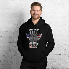 Load image into Gallery viewer, Stand For The Flag Kneel For The Cross - Hoodie